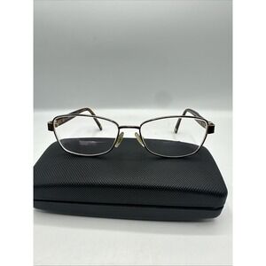 Marchon NYC Eyeglasses Frame M-4003 210 Women Brown Rectangle Full Rim 54-16-140
